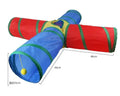 Four-way colourful collapsible cat tunnel