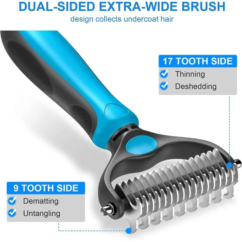Self-cleaning grooming brush button